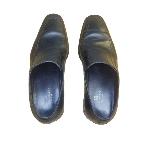 Bruno Magli Raging Loafers Men\'s Size 10? Black Leather Made In Italy main image 5